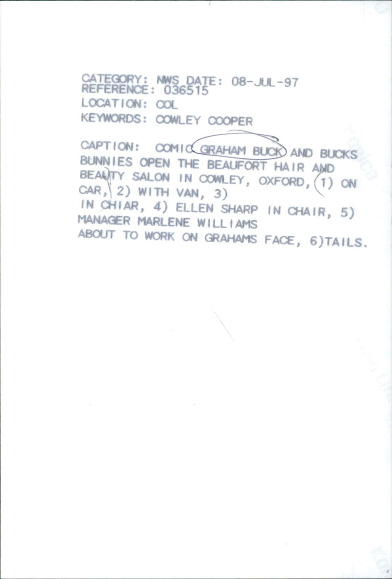 Graham Buck - Vintage Photograph