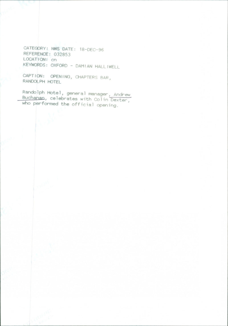 Andrew Buchanan - Vintage Photograph