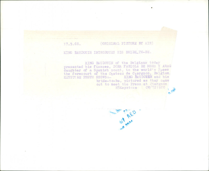 King Baudouin & Queen Fabiola - Vintage Photograph
