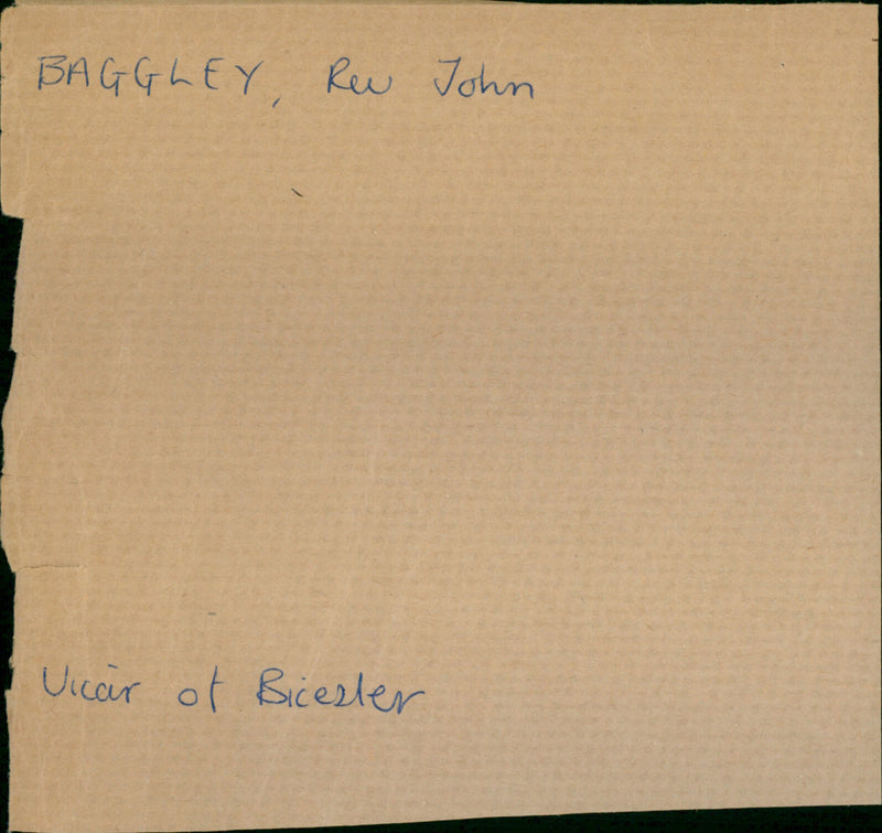Rev John Baggley - Vintage Photograph