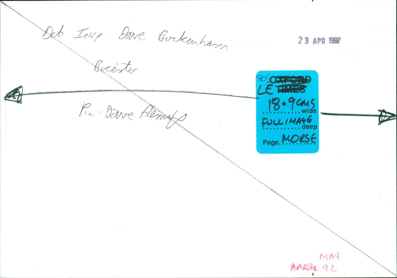 Det. Insp. Dave Buckenham - Vintage Photograph