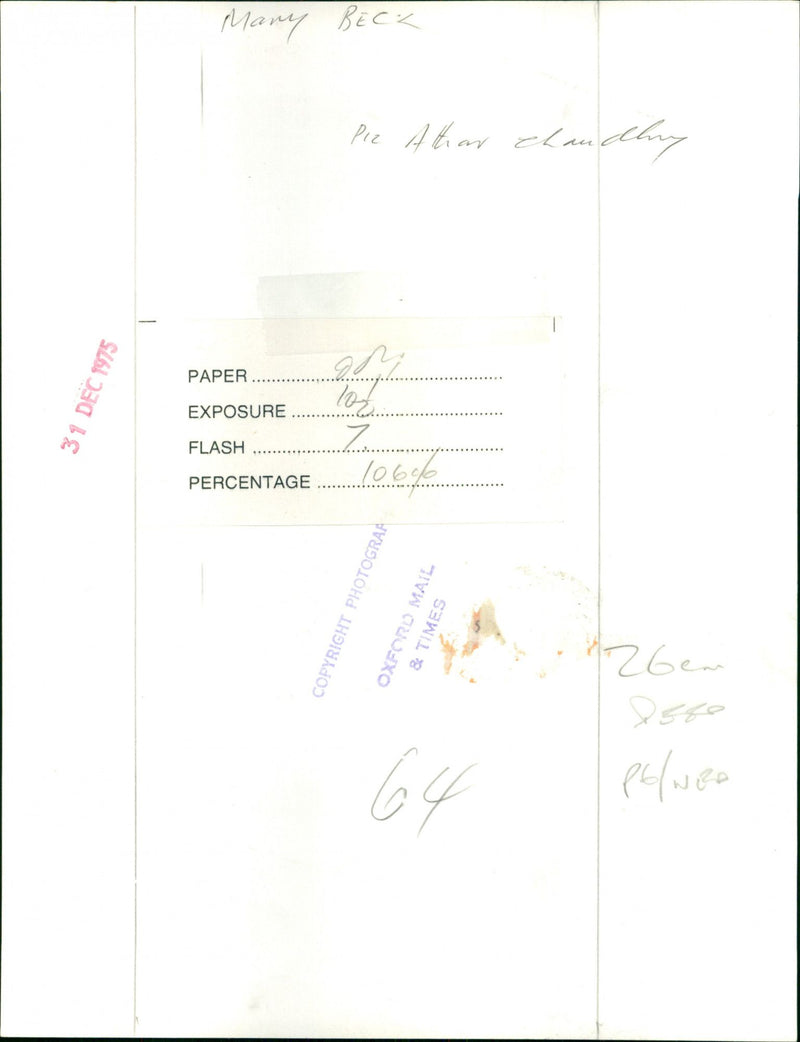 Mary Beck - Vintage Photograph