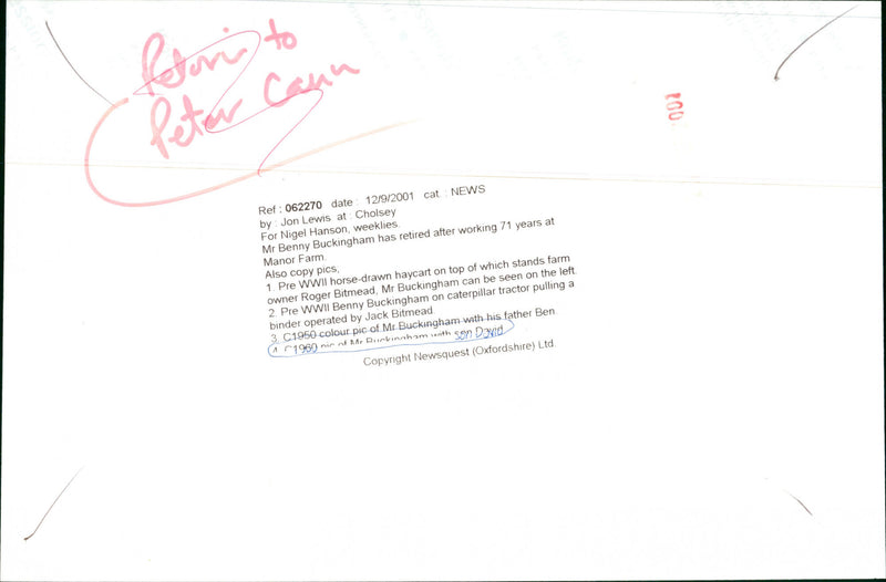 Benny Buckingham - Vintage Photograph