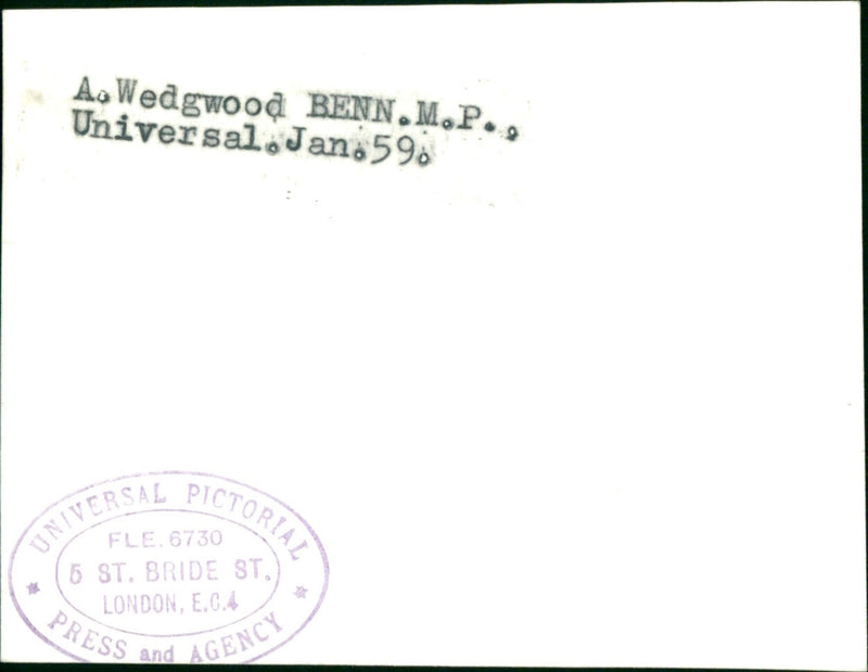 Anthony Wedgwood Benn M.P. - Vintage Photograph