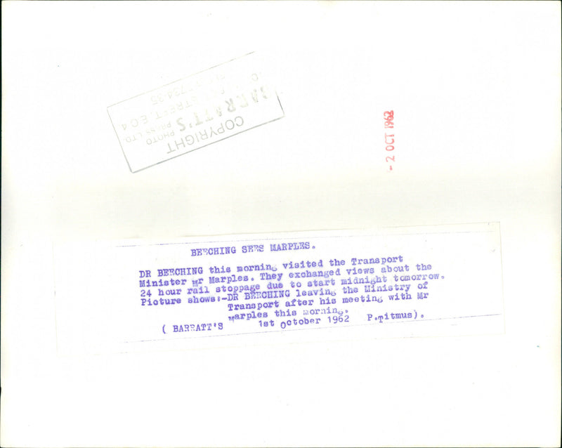 Dr. Richard Beeching - Vintage Photograph