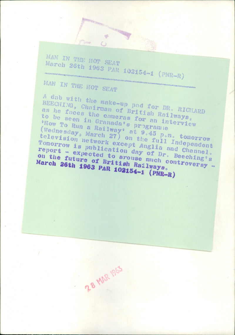 Dr. Richard Beeching - Vintage Photograph