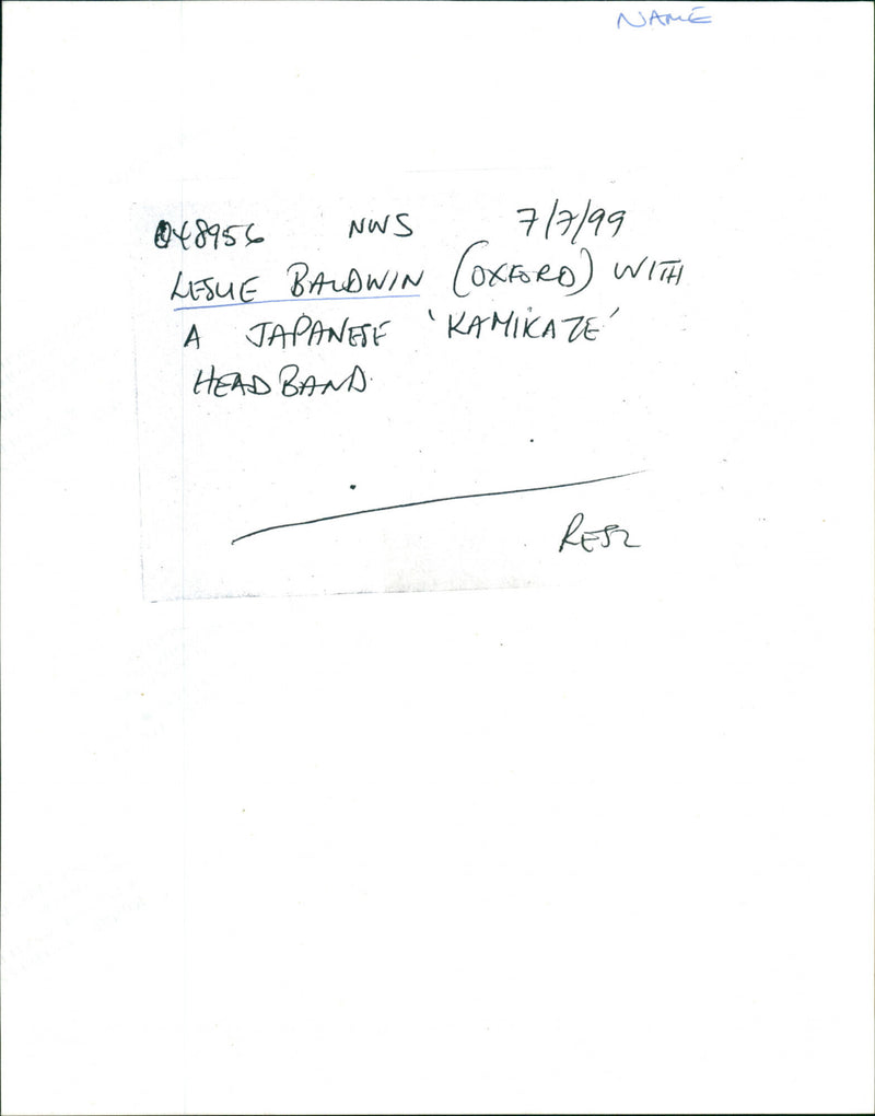 Leslie Baldwin - Vintage Photograph