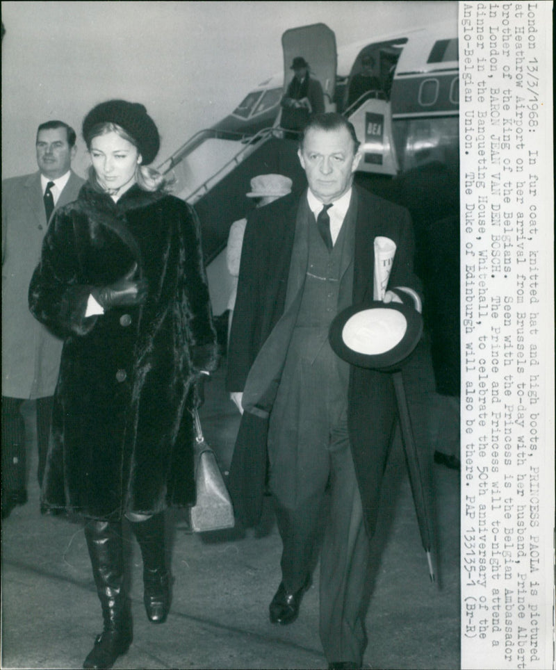 Princess Paola & Prince Albert - Vintage Photograph