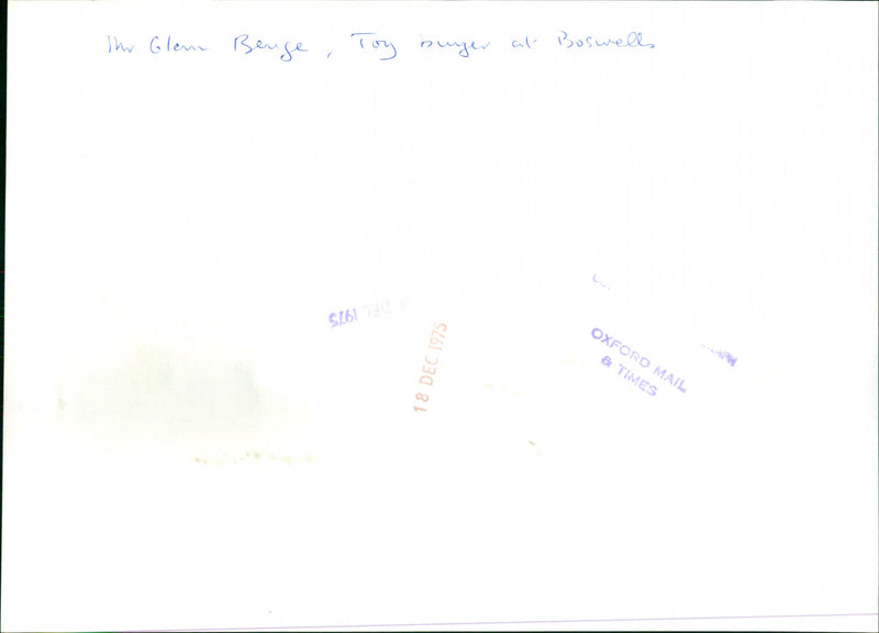 Mr. Glen Benge - Vintage Photograph