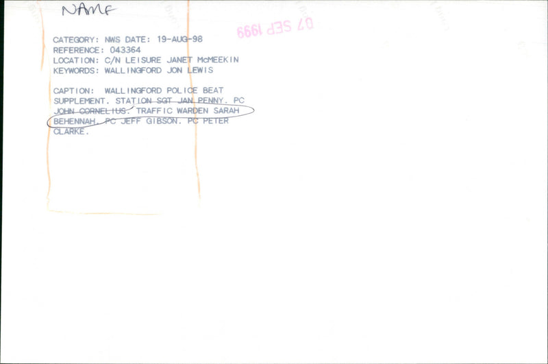 Sarah Behennah - Vintage Photograph