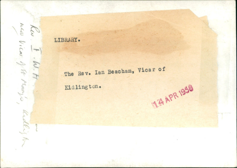 The Rev. Ian Beacham - Vintage Photograph