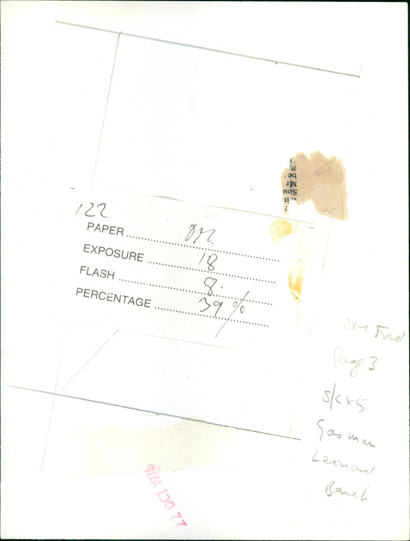 Leonard Bench - Vintage Photograph