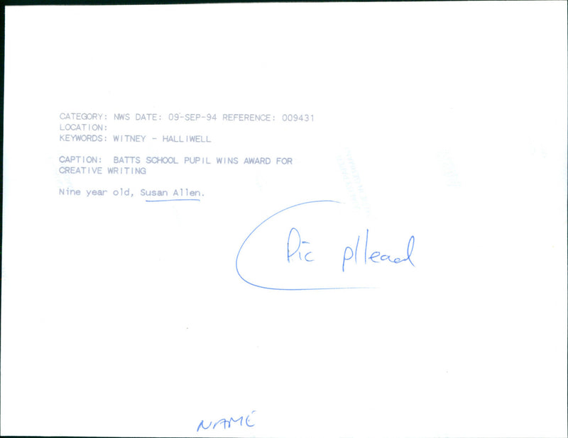 Susan Allen - Vintage Photograph