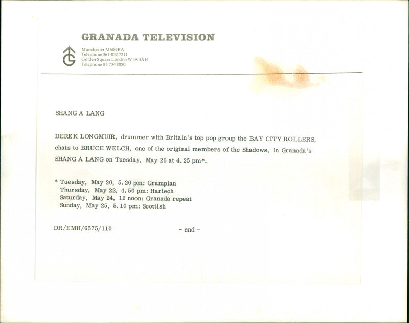 Bay City Rollers - Vintage Photograph