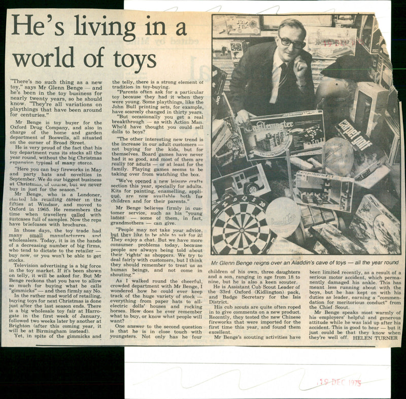 Mr. Glenn Benge - Vintage Photograph