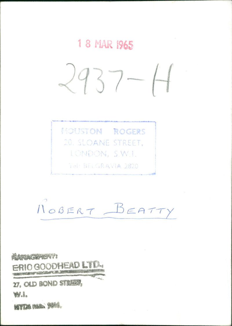 Robert Beatty - Vintage Photograph