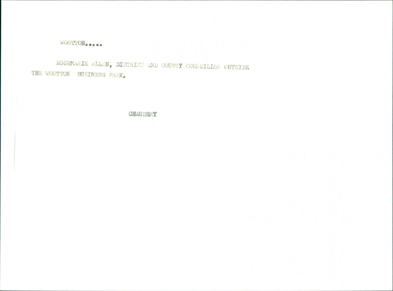 Rosemarie Allen - Vintage Photograph