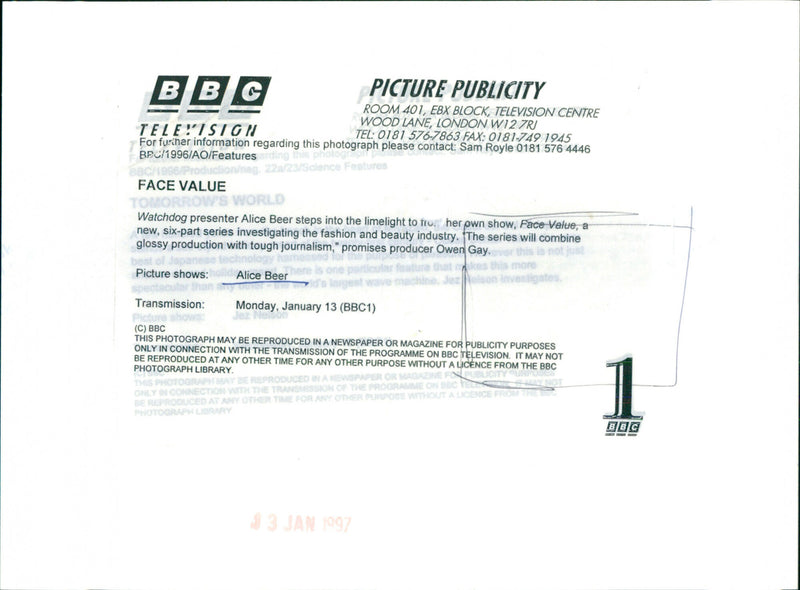 Alice Beer - Vintage Photograph