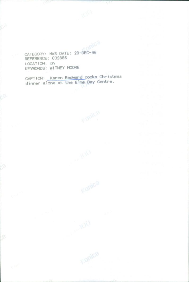 Karen Bedward - Vintage Photograph