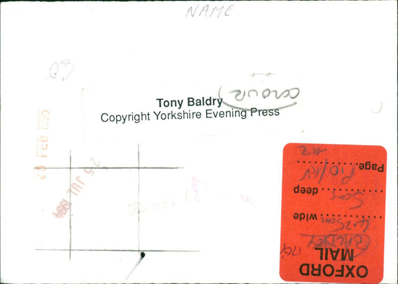 Tony Baldry MP - Vintage Photograph