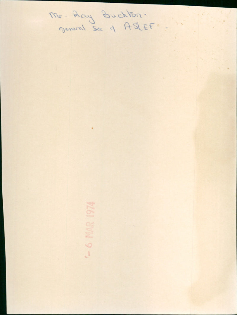 Ray Buckton - Vintage Photograph