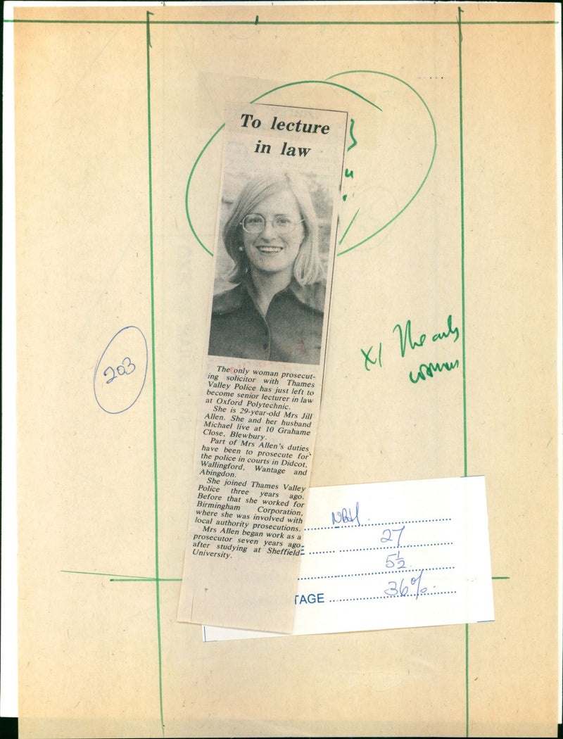 Jill Allen - Vintage Photograph