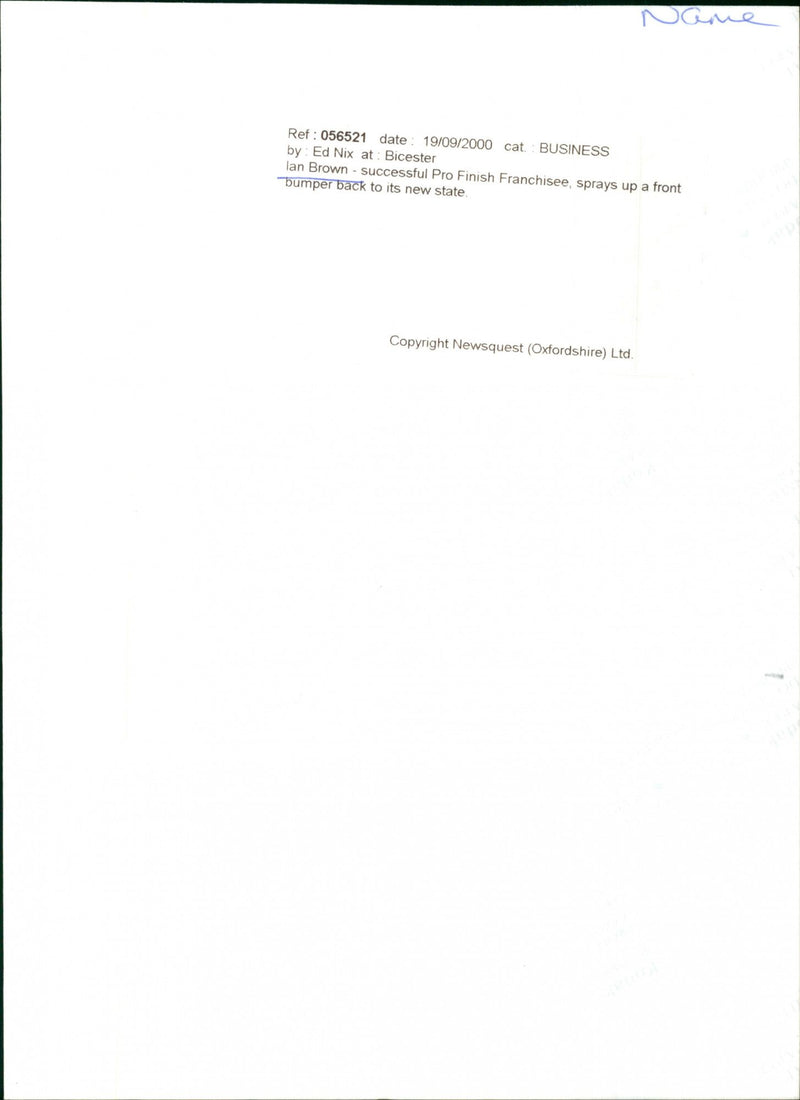 Ian Brown - Vintage Photograph