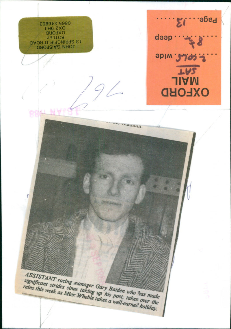 Gary Balden - Vintage Photograph