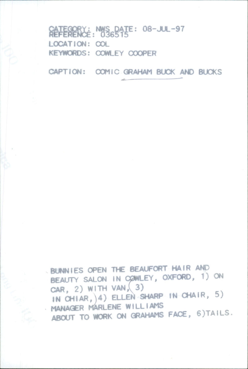 Graham Buck - Vintage Photograph