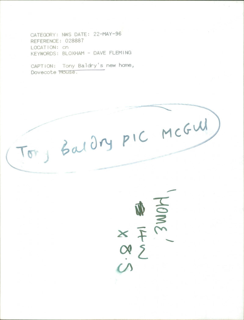 Tony Baldry MP - Vintage Photograph