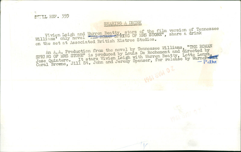 Warren Beatty - Vintage Photograph