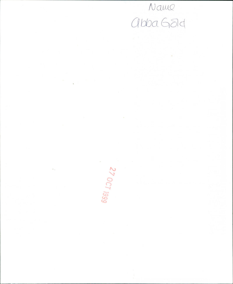 Abba Gold - Vintage Photograph