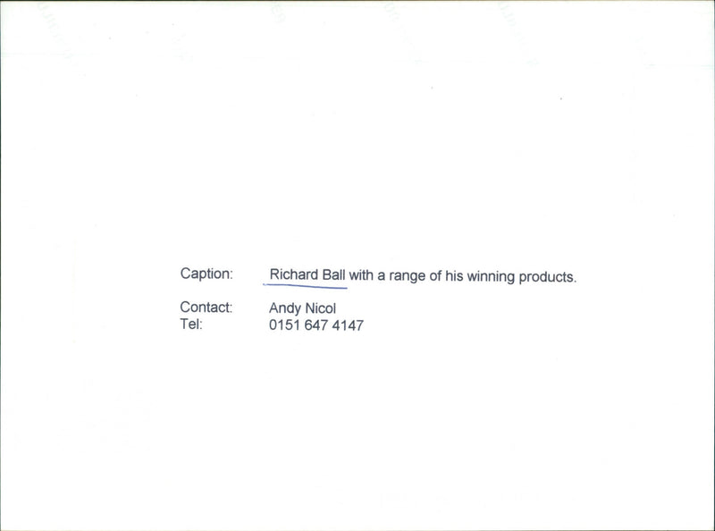 Richard Ball - Vintage Photograph