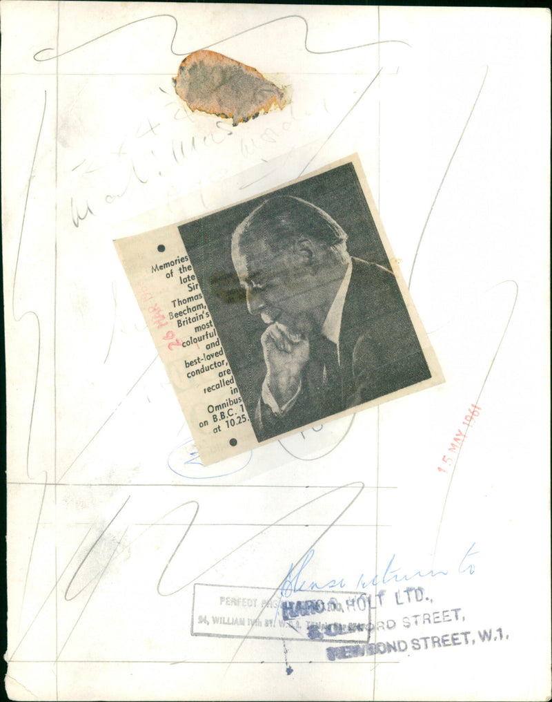 Sir Thomas Beecham - Vintage Photograph