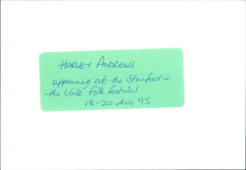 Harvey Andrews - Vintage Photograph