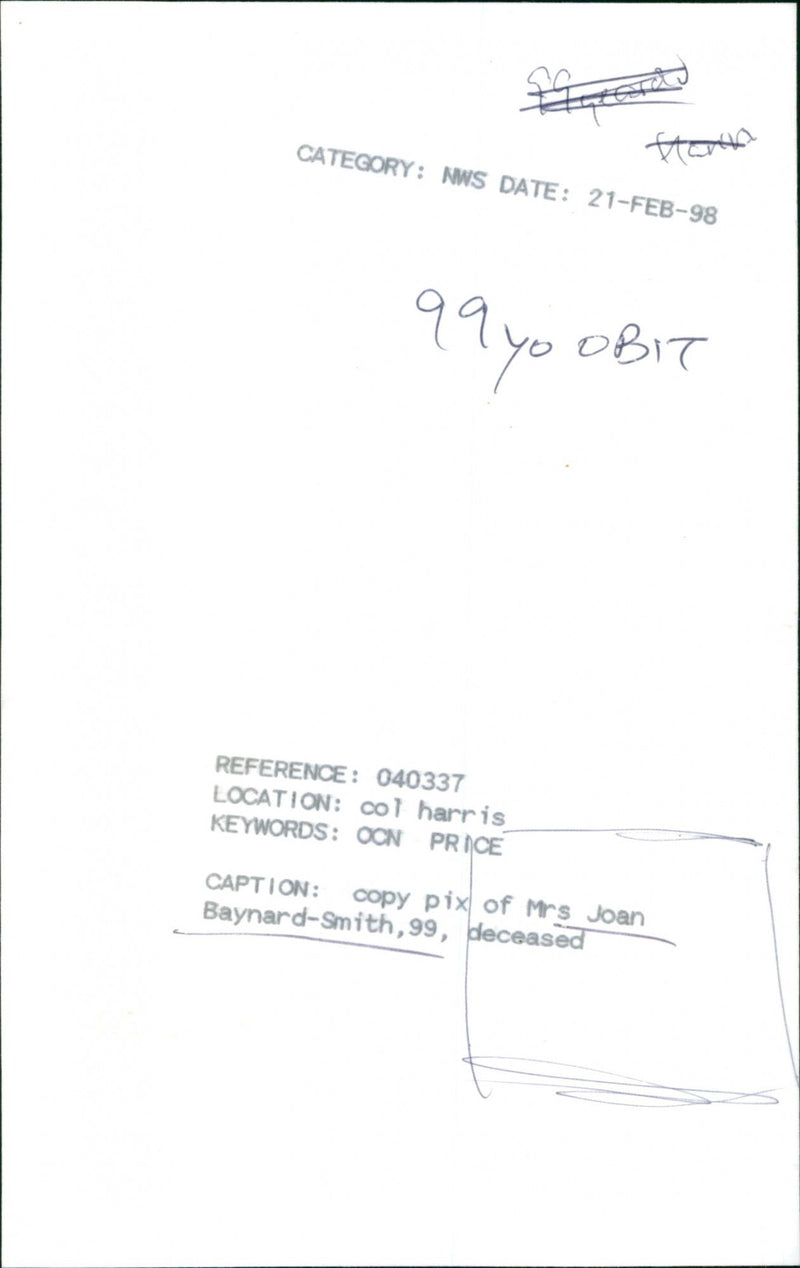 Joan Baynard-Smith - Vintage Photograph