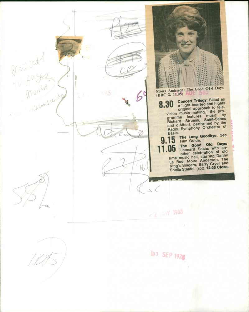 Moira Anderson - Vintage Photograph