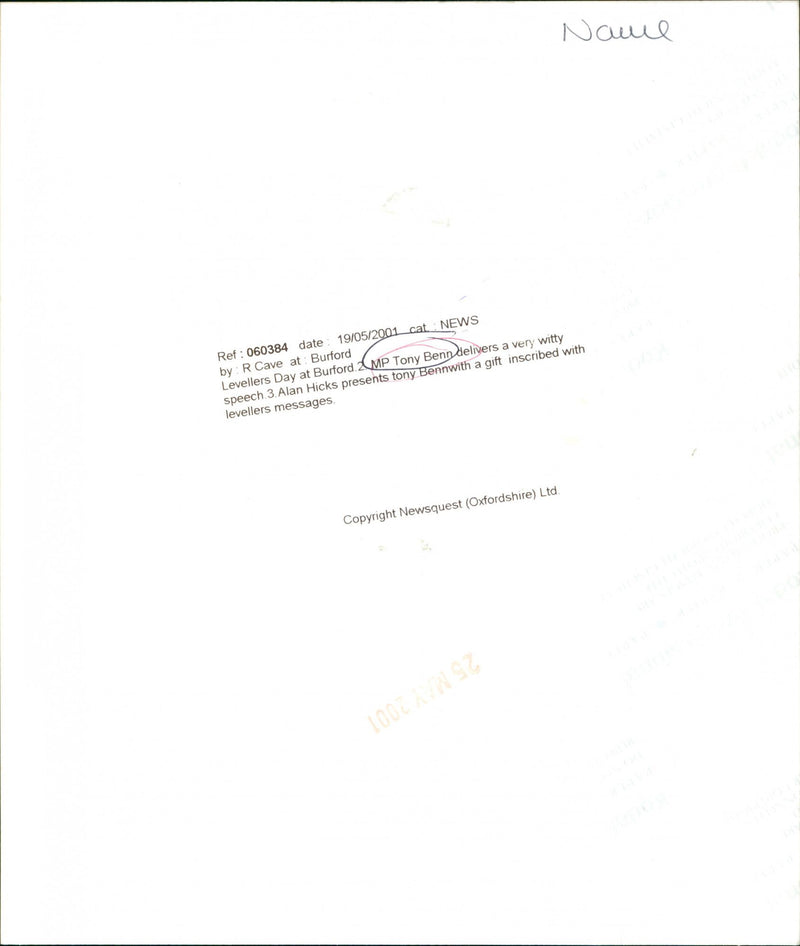 MP Tony Benn - Vintage Photograph