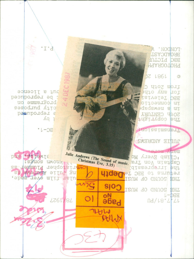Julie Andrews - Vintage Photograph