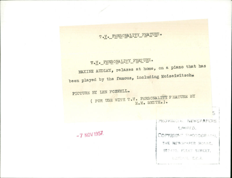 Maxine Audley - Vintage Photograph