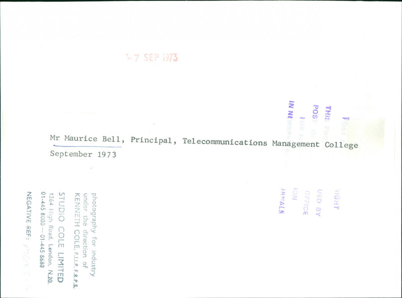 Maurice Bell - Vintage Photograph