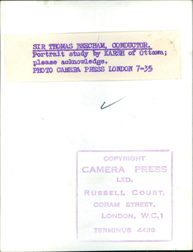 Sir Thomas Beecham - Vintage Photograph