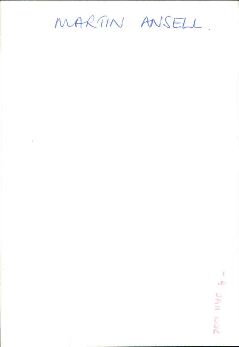 Martin Ansell - Vintage Photograph