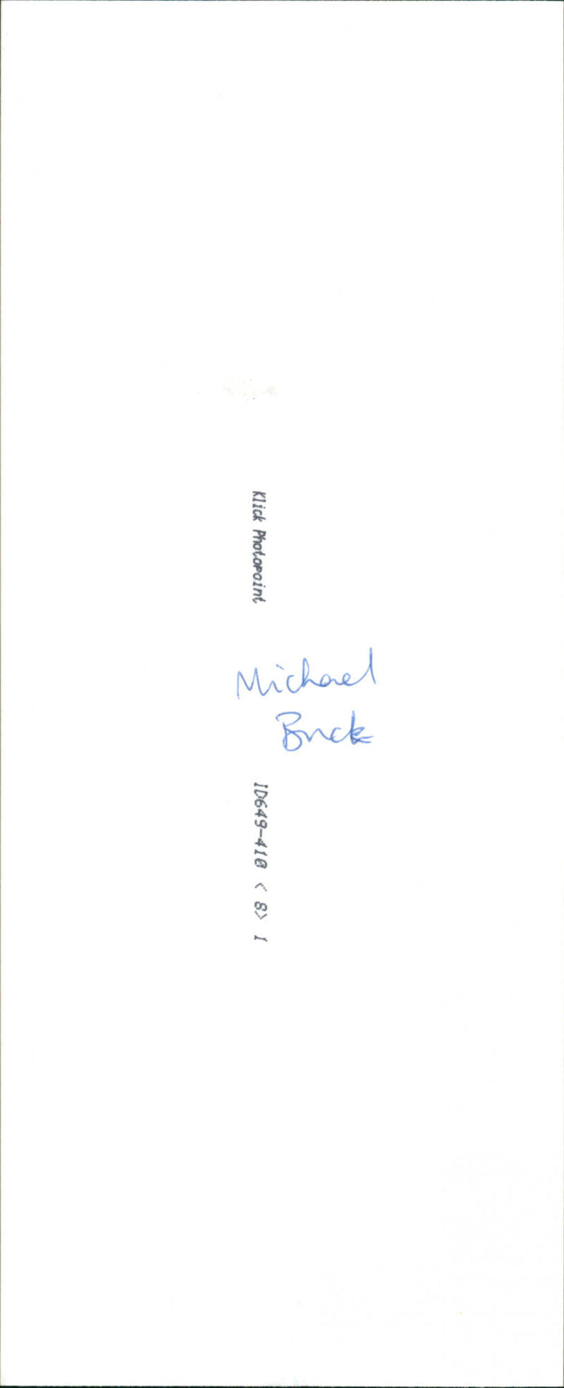 Michael Buck - Vintage Photograph