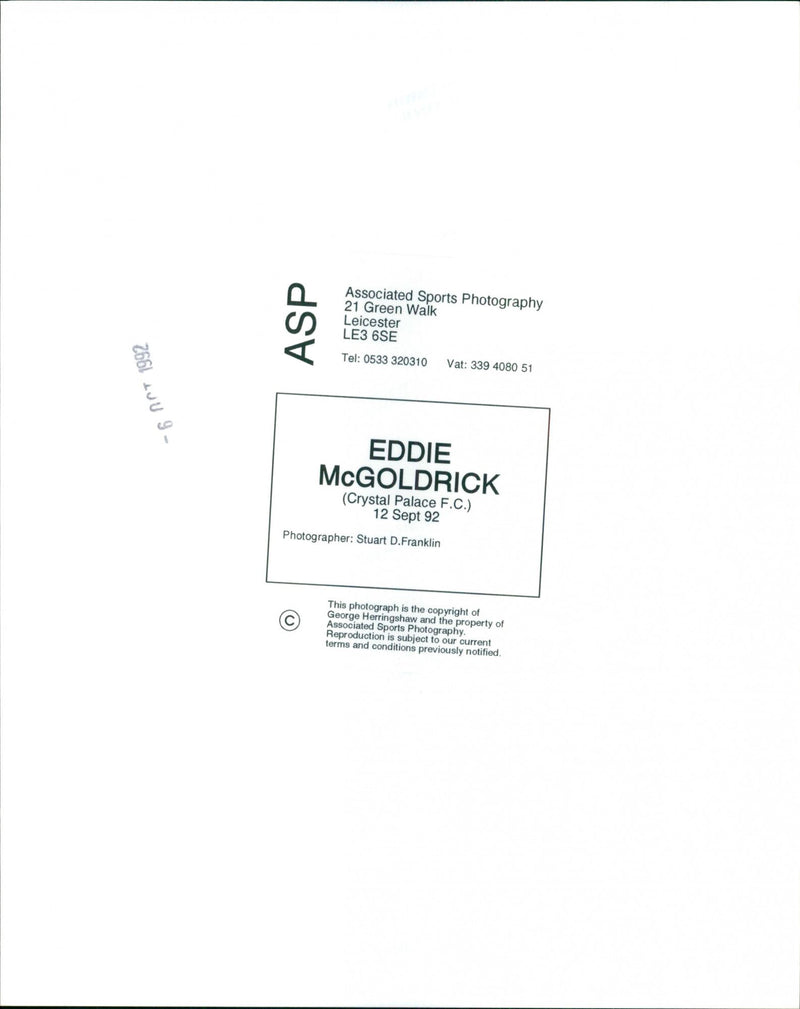 Eddie McGoldrick - Vintage Photograph