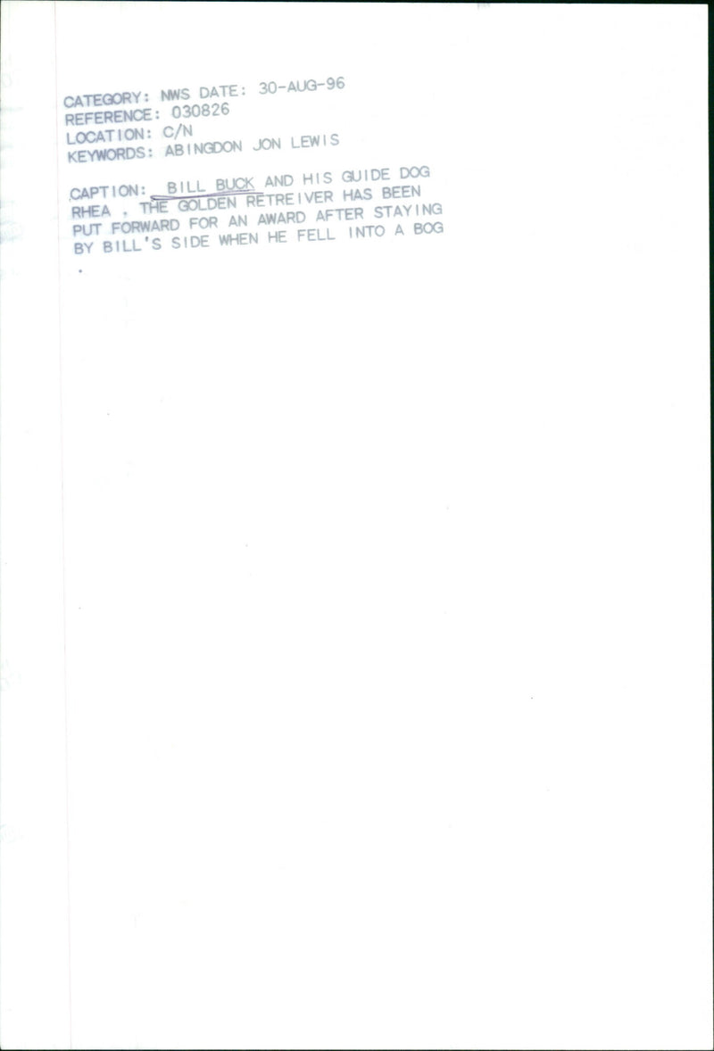 Bill Buck - Vintage Photograph