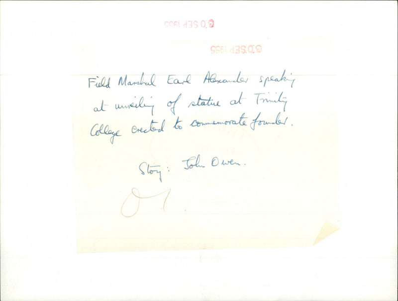 Field Marshal Earl Alexander of Tunis - Vintage Photograph