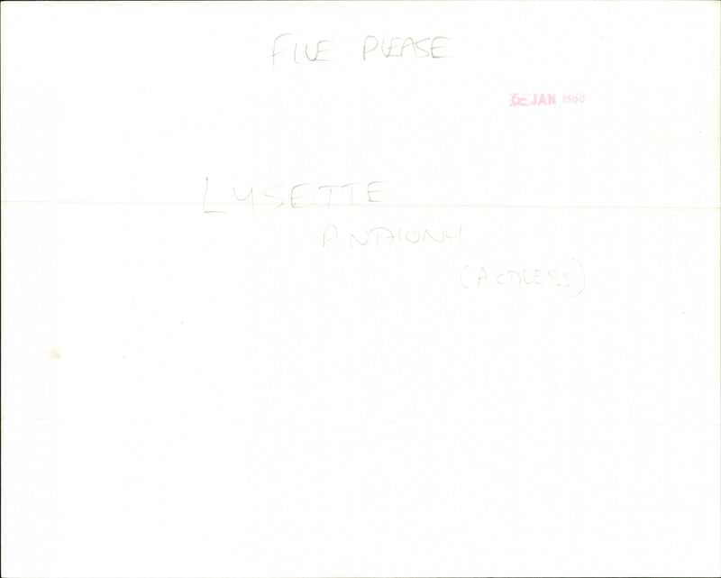 Lysette Anthony - Vintage Photograph