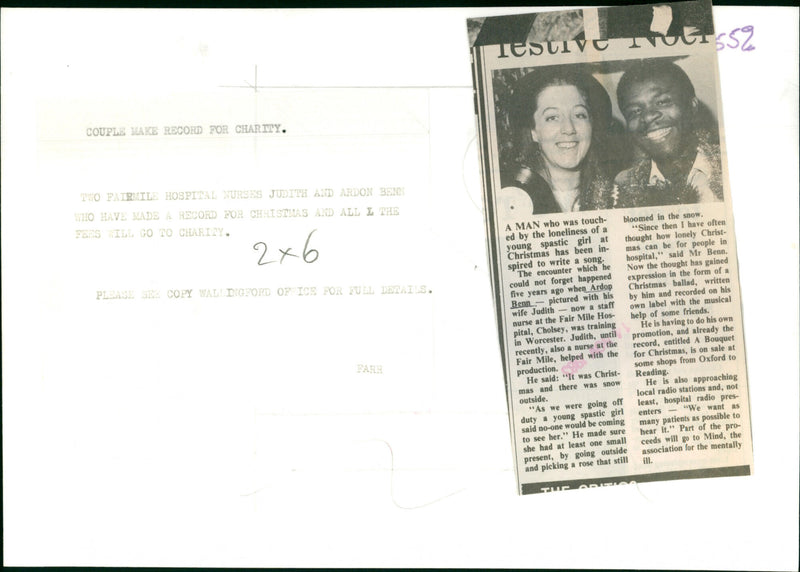 Ardop and Judith Benn - Vintage Photograph