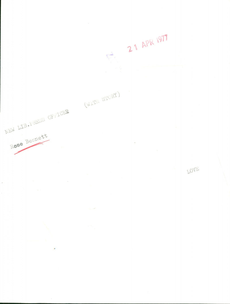 Rose Bennett - Vintage Photograph